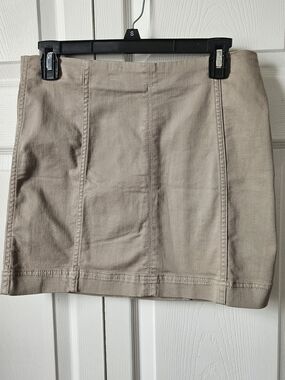 Jolt Taupe Panel Mini Skirt